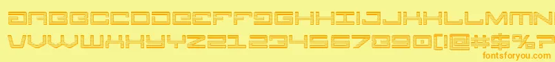 Czcionka Legionchrome – pomarańczowe czcionki na żółtym tle