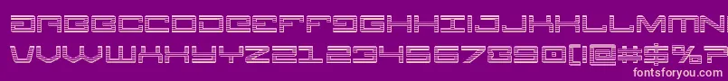 Legionchrome-Schriftart – Rosa Schriften auf violettem Hintergrund