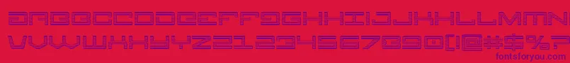 Legionchrome Font – Purple Fonts on Red Background