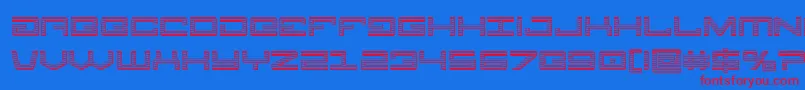 Legionchrome Font – Red Fonts on Blue Background