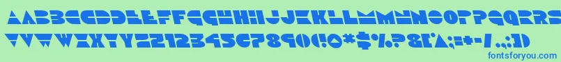 Шрифт Discoduckleft – синие шрифты на зелёном фоне