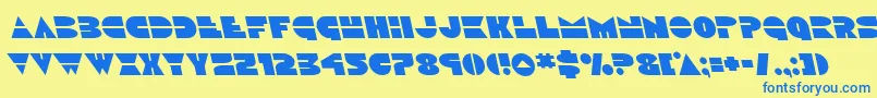 Discoduckleft Font – Blue Fonts on Yellow Background