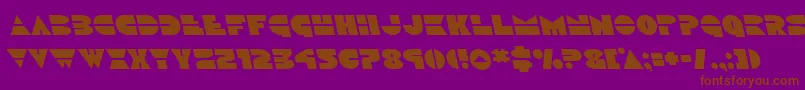 Discoduckleft-fontti – ruskeat fontit violetilla taustalla