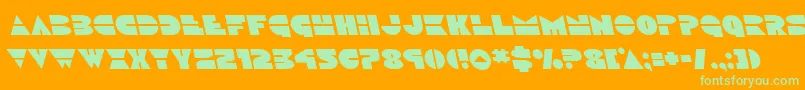Discoduckleft Font – Green Fonts on Orange Background
