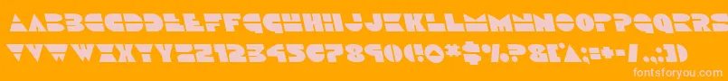 Discoduckleft Font – Pink Fonts on Orange Background