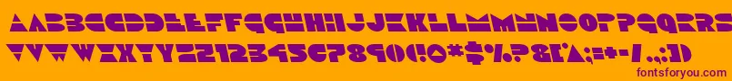 Discoduckleft Font – Purple Fonts on Orange Background