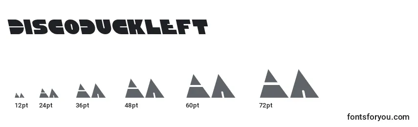 Discoduckleft Font Sizes