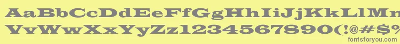 EspanaWide Font – Gray Fonts on Yellow Background