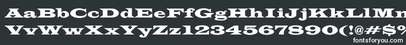 EspanaWide-fontti – valkoiset fontit mustalla taustalla