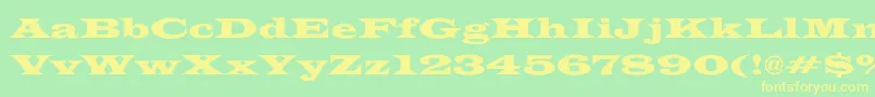 EspanaWide Font – Yellow Fonts on Green Background