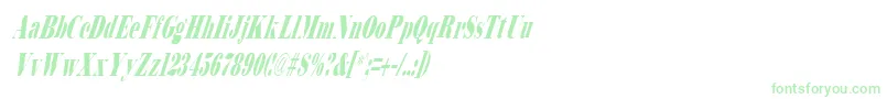 Weitere Informationen zur BodidlyItalic-Schriftart BodidlyItalic-Schriftart – Grüne Schriften auf weißem Hintergrund