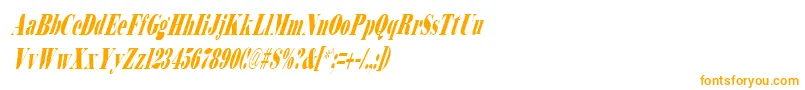 BodidlyItalic-Schriftart – Orangefarbene Schriften
