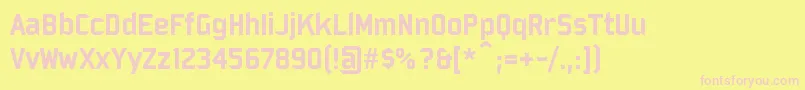 Bombard Font – Pink Fonts on Yellow Background
