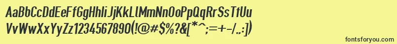 Giveahootsbdobl Font – Black Fonts on Yellow Background