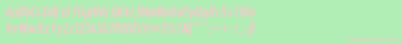 Giveahootsbdobl Font – Pink Fonts on Green Background