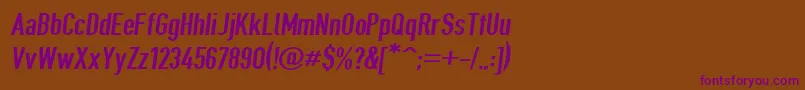 Giveahootsbdobl Font – Purple Fonts on Brown Background