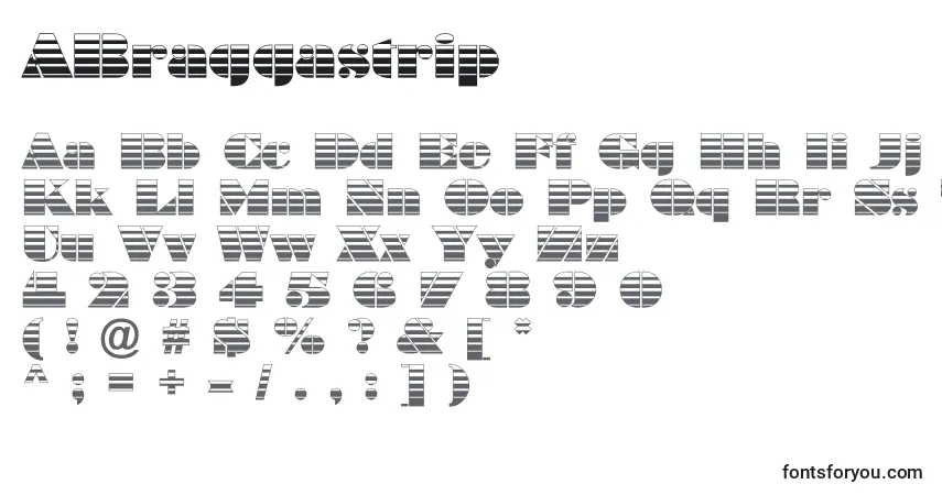 Шрифт ABraggastrip – алфавит, цифры, специальные символы