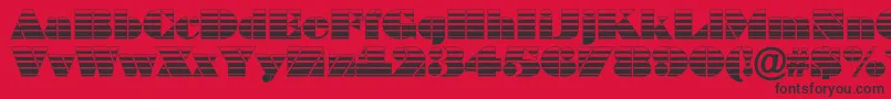 ABraggastrip Font – Black Fonts on Red Background