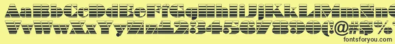 ABraggastrip Font – Black Fonts on Yellow Background