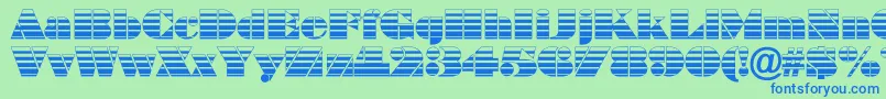 ABraggastrip Font – Blue Fonts on Green Background