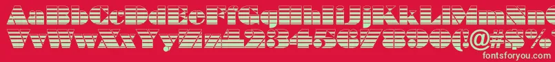 Шрифт ABraggastrip – зелёные шрифты на красном фоне