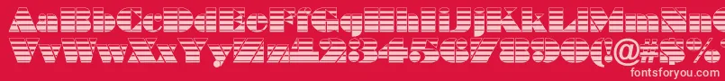 ABraggastrip Font – Pink Fonts on Red Background