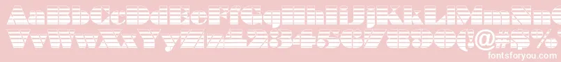 ABraggastrip-Schriftart – Weiße Schriften auf rosa Hintergrund