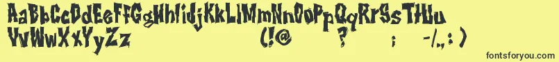 RwImbd Font – Black Fonts on Yellow Background