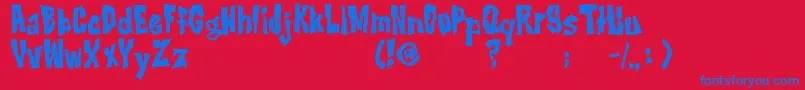 RwImbd Font – Blue Fonts on Red Background