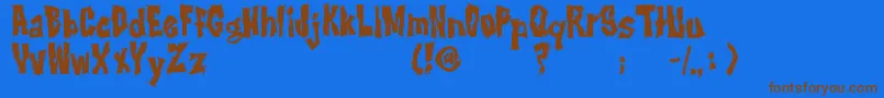 RwImbd Font – Brown Fonts on Blue Background