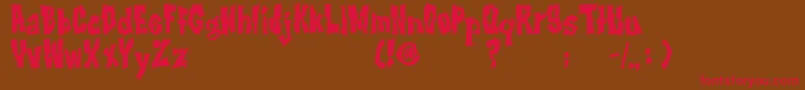 RwImbd Font – Red Fonts on Brown Background