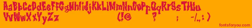 RwImbd Font – Red Fonts on Orange Background