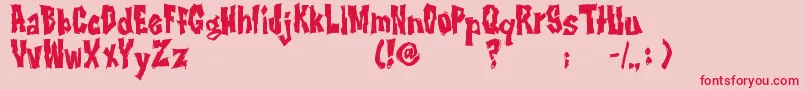 RwImbd Font – Red Fonts on Pink Background