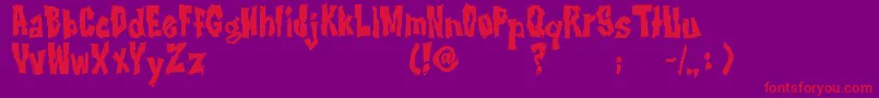 RwImbd Font – Red Fonts on Purple Background