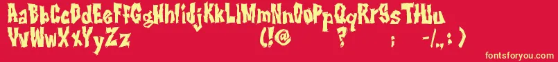 RwImbd Font – Yellow Fonts on Red Background