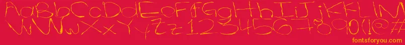Pintalabios Font – Orange Fonts on Red Background