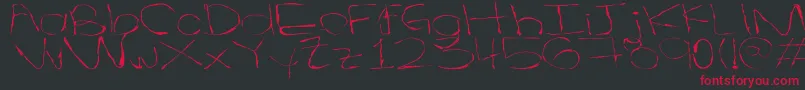 Pintalabios Font – Red Fonts on Black Background