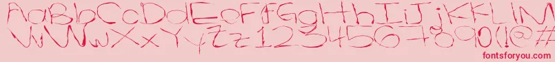 Pintalabios Font – Red Fonts on Pink Background