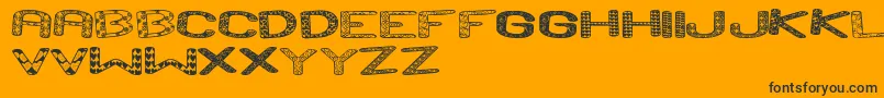 Police AndRunSt – polices noires sur fond orange