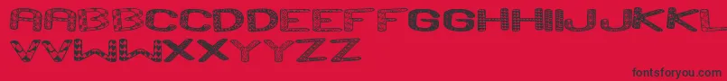 フォントAndRunSt – 赤い背景に黒い文字