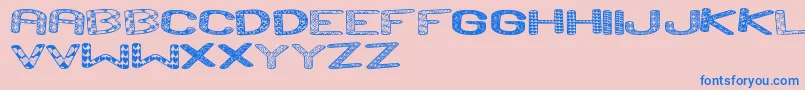 AndRunSt Font – Blue Fonts on Pink Background