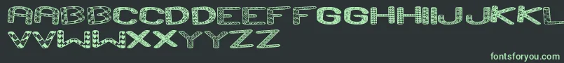 フォントAndRunSt – 黒い背景に緑の文字
