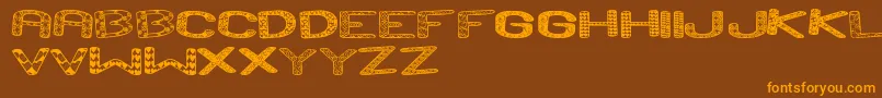 AndRunSt Font – Orange Fonts on Brown Background