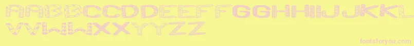 AndRunSt Font – Pink Fonts on Yellow Background