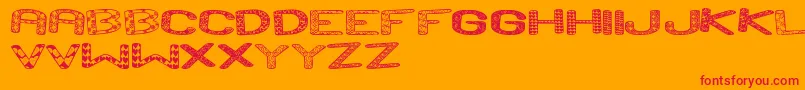 AndRunSt Font – Red Fonts on Orange Background