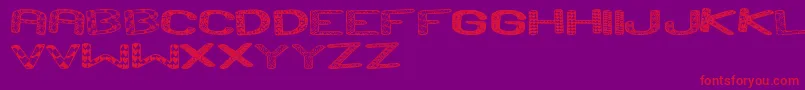 フォントAndRunSt – 紫の背景に赤い文字