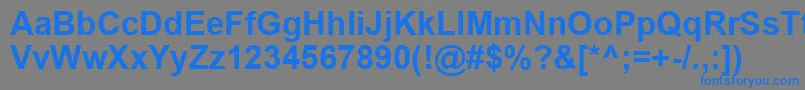 フォントArialCeBold – 灰色の背景に青い文字