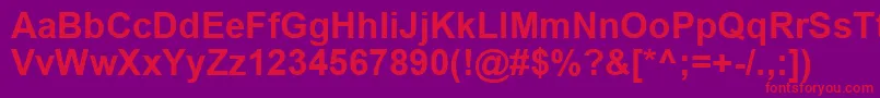 Шрифт ArialCeBold – красные шрифты на фиолетовом фоне