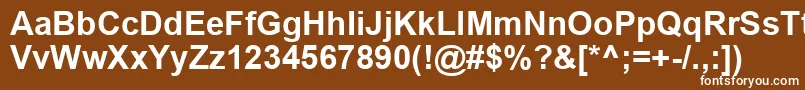 ArialCeBold Font – White Fonts on Brown Background