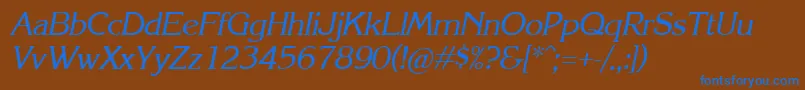 Krli Font – Blue Fonts on Brown Background